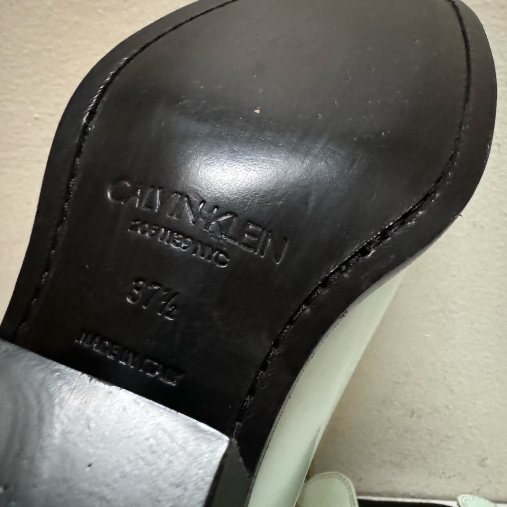CALVIN KLEIN 205W39NYC Claire Glossy Leather Chelsea Boots In Green - Picture 12 of 16